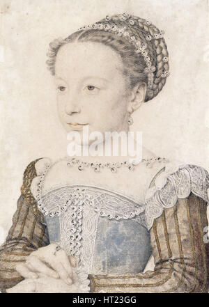 Porträt von Margarete von Valois (1553-1615), ca 1559. Künstler: Clouet, François (1510-1572) Stockfoto
