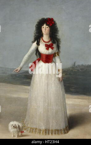 Porträt von Maria Cayetana de Silva (1762-1802), 13. Herzogin von Alba, 1795. Künstler: Goya, Francisco de (1746-1828) Stockfoto