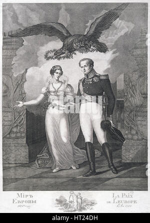 Die Allegorie des Friedens Europas, 1814. Künstler: Cardelli, Salvatore (aktive 1800 s) Stockfoto