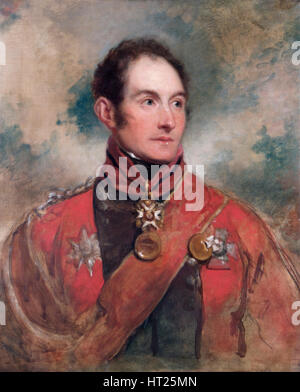 Porträt von Generalleutnant Sir Edward Barnes, britischer Soldat, 1818. Künstler: George Dawe. Stockfoto