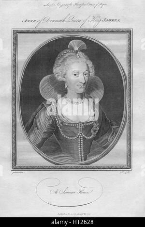 Anna von Dänemark, Königin von König James I, 1786.  Künstler: Anon. Stockfoto