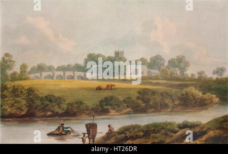 "Bangor ist-y-Coed, Denbighshire", c1795. Künstler: John Warwick Smith. Stockfoto