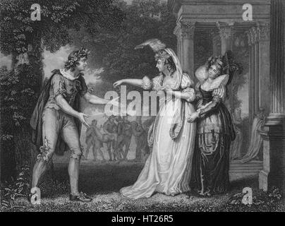 I. Akt, Szene Ii aus As You Like It c19th Jahrhundert. Künstler: unbekannt. Stockfoto