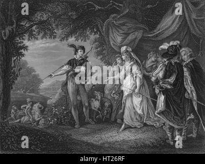 IV-Szene handeln ich aus Liebe Arbeit verloren, c19th Jahrhundert. Künstler: unbekannt. Stockfoto