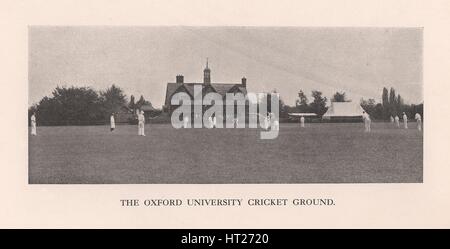 Die Parks Cricketplatz der Universität Oxford, 1912. Künstler: Hügel und Saunders. Stockfoto