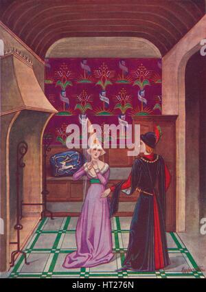 "Innenansicht. Ende des 15. Jahrhunderts ", 1926. Künstler: Herbert Norris. Stockfoto
