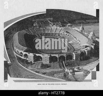 Blick auf das Empire Stadium, Wembley, 1937. Künstler: unbekannt. Stockfoto