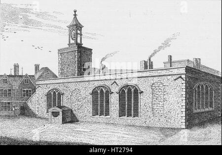 Chapel Royal St. Peter Ad Vincula, mit Blick auf Tower Green, London, c1737 (1904). Künstler: unbekannt. Stockfoto
