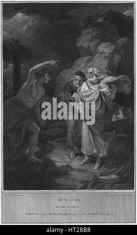 "König Lear. Akt III. Szene IV ", 1792. Künstler: Luigi Schiavonetti. Stockfoto