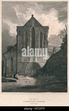 "Westfront des Lanercost Priory. Cumberland ", 1814. Künstler: John Greig. Stockfoto