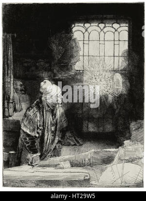 Faust, ca 1652. Künstler: Rembrandt van Rhijn (1606-1669) Stockfoto
