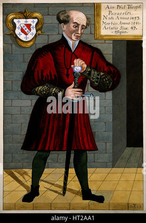 Philippus Theophrastus Aureolus Bombastus von Hohenheim (Paracelsus), c. 1550. Künstler: anonym Stockfoto