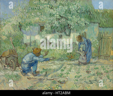 Erste Schritte (nach Millet), 1890. Künstler: Van Gogh, Vincent, (1853-1890) Stockfoto