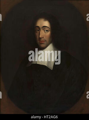 Porträt von Baruch Spinoza, letztes Viertel des 17. Jahrhunderts. Künstler: anonym Stockfoto