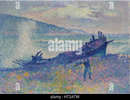 Schiffswrack, 1899. Künstler: Kreuz, Henri-Edmond (1856-1910) Stockfoto