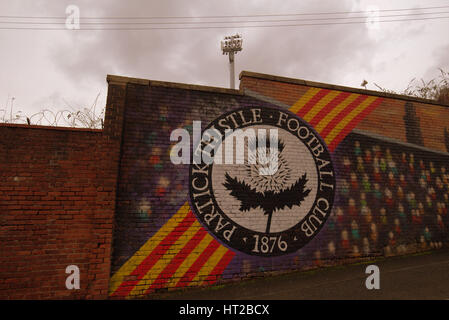 Partick Thistle Football Club Wandbild maryhill Stockfoto