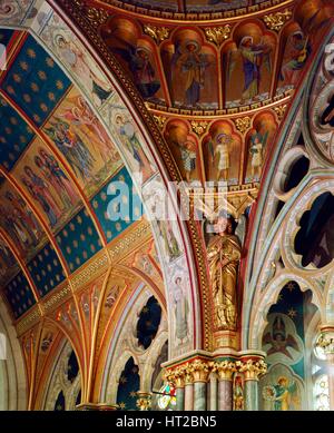 Dekoriert Dach des Heiligtums, der Kirche St. Mary, Studley Royal, North Yorkshire, c 2000 s (?). Artist: Historische England Fotograf. Stockfoto