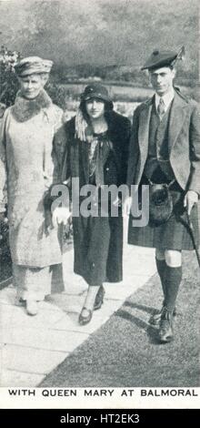 "Mit Queen Mary im Balmoral", 1924 (1937) Künstler: unbekannt. Stockfoto