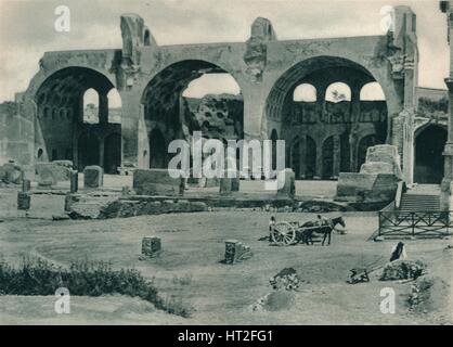 Basilika des Maxentius und Konstantin in das Forum Romanum, Rom, Italien, 1927. Künstler: Eugen Poppel. Stockfoto