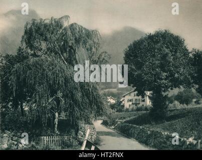 Weg zum Schloss Tirol, Meran, Tirol, Süditalien, 1927. Künstler: Eugen Poppel. Stockfoto