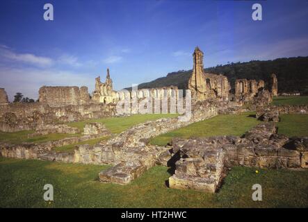 Byland Abbey, Yorkshire, 20. Jahrhundert. Künstler: CM Dixon. Stockfoto