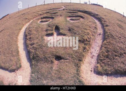 Cerne Abbas Giant, Dorset, 20. Jahrhundert. Künstler: CM Dixon. Stockfoto