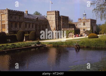 South Front von Forde Abtei und Long Pond, Dorset, 20. Jahrhundert.  Künstler: CM Dixon. Stockfoto