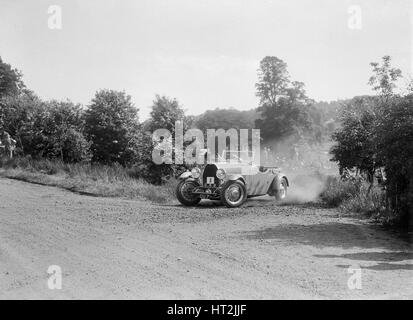 Bugatti Typ 49, Bugatti Eigentümer Verein Bergrennen, Chalfont St. Peter, Buckinghamshire, 1935. Künstler: Bill Brunell. Stockfoto