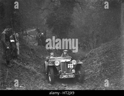 1938 MG TA Teilnahme an der Studie Petersfield, 1938. Künstler: Bill Brunell. Stockfoto