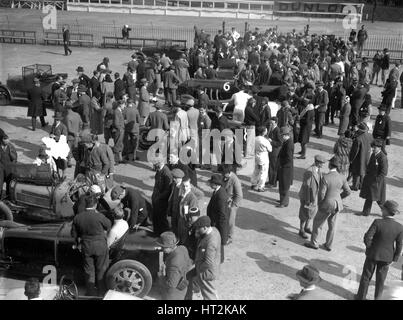 BARC Tagung, Brooklands, 1930. Künstler: Bill Brunell. Stockfoto