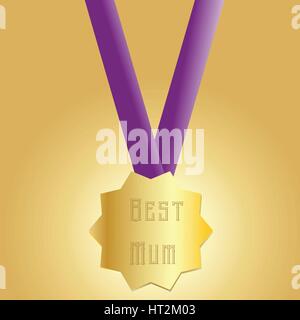 Glückliche Mütter Tag Medaille Stock Vektor