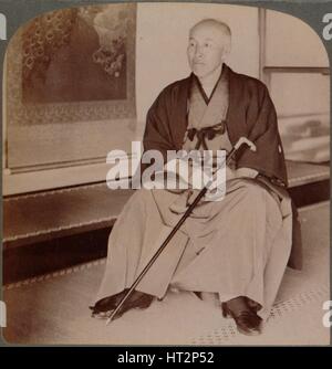 "Graf Okuma, Ex-Minister für auswärtige Angelegenheiten, zu Hause, Tokyo, Japan", 1904. Künstler: unbekannt. Stockfoto