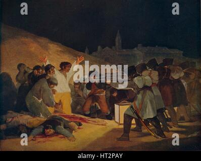 "Escenas Del 3 De Mayo De 1808" (3. Mai 1808 in Madrid), 1814, (c1934).  Künstler: Francisco Goya. Stockfoto