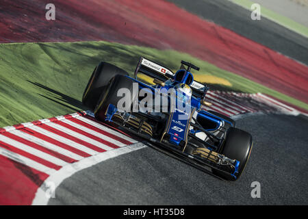 Barcelona, Spanien. 7. März 2017. MARCUS ERICSSON (SWE) fährt auf dem Weg in seine Sauber C36-Ferrari tagsüber 5 Formel1 Tests am Circuit de Catalunya Credit: Matthias Oesterle/ZUMA Draht/Alamy Live News Stockfoto