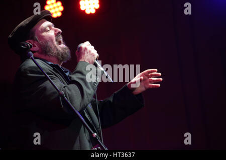 London, UK. 7. März 2017. Mark Eitzel die live auf der Bühne in Bush Hall in London. Bildnachweis: Roger Garfield/Alamy Live-Nachrichten Stockfoto