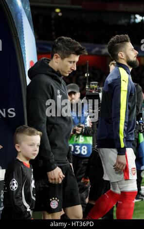 Highbury, UK. 7. März 2017. März 7. 2017, Emirate, London England; UEFA Champions League-Fußball, FC Arsenal gegen FC Bayern München; Robert Le Credit: Laurent Lairys/Agence Locevaphotos/Alamy Live-Nachrichten Stockfoto