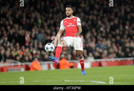 Highbury, UK. 7. März 2017. März 7. 2017, Emirate, London England; UEFA Champions League-Fußball, FC Arsenal gegen FC Bayern München; Theo Walcott in Aktion Credit: Laurent Lairys/Agence Locevaphotos/Alamy Live News Stockfoto