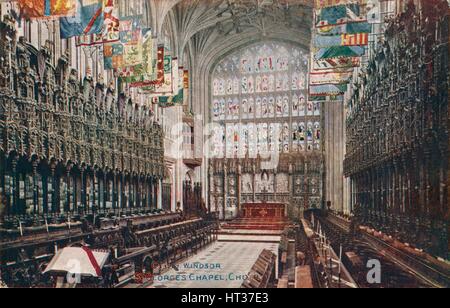 "Windsor, St.-Georgs Kapelle, Chor" c1916. Künstler: unbekannt. Stockfoto