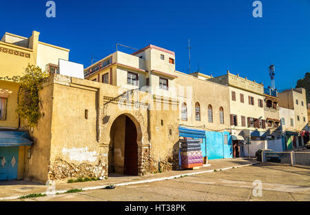 Häuser in Moulay Idriss Zerhoun, eine Stadt in Marokko Stockfoto