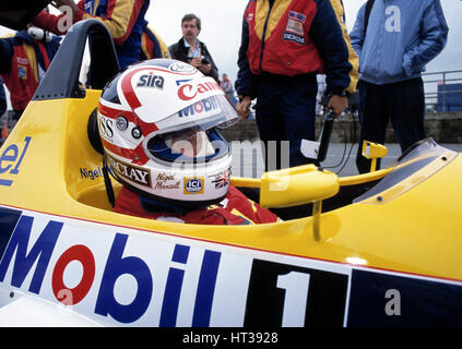 Nigel Mansell... Künstler: unbekannt. Stockfoto