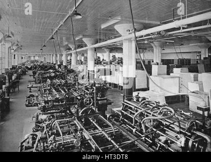 Zeigen Sie im Presseraum der Metropolitan Life Insurance Company, Long Island City, New York an, 1922. Künstler: unbekannt. Stockfoto