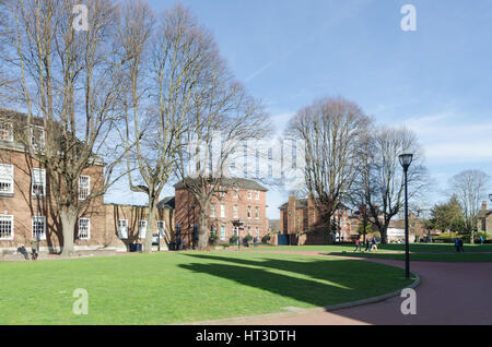 Die grüne Umgebung Hereford Kathedrale Stockfoto