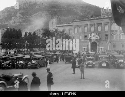 Monte Carlo Rallye, Monaco, 1930.   Künstler: Bill Brunell. Stockfoto