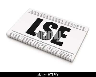 Stock Market Indizes Konzept: Schlagzeile LSE Stockfoto