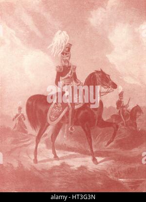 "Officer, 13. Light Dragoons, c1820-1870, (1909). Künstler: John Harris Junior. Stockfoto