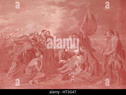 "Der Tod des General Wolfe', c1776 (1909). Künstler: William Woollett. Stockfoto