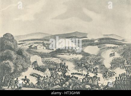 "Schlacht von Quatre Bras, 16. Juni 1815", 1815 (1909). Künstler: Thomas Sutherland. Stockfoto