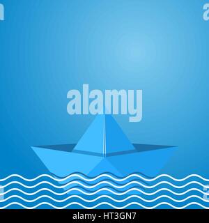 Origami Boot Stock Vektor