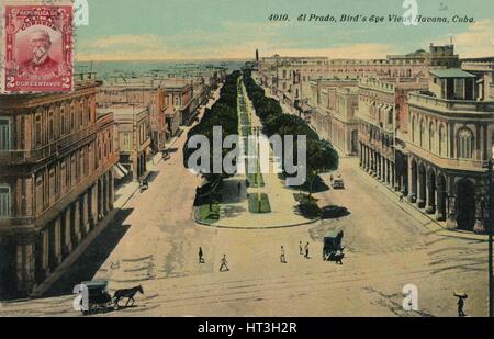 "El Prado, Vogelperspektive, Havanna, Kuba", 1911. Künstler: unbekannt. Stockfoto
