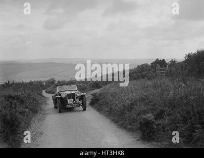 MG TA von WC Kendrick im Wettbewerb mit der MCC-Torquay-Rallye, 1938. Künstler: Bill Brunell. Stockfoto